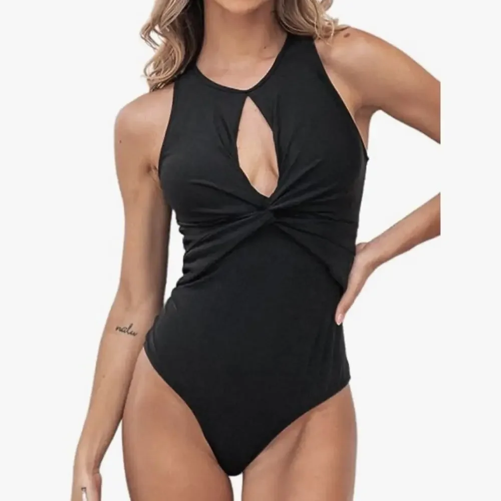 CUPSHE Women’s Swimsuit One‎ Piece Cutout XL Backless Round Neck Bathing Suit